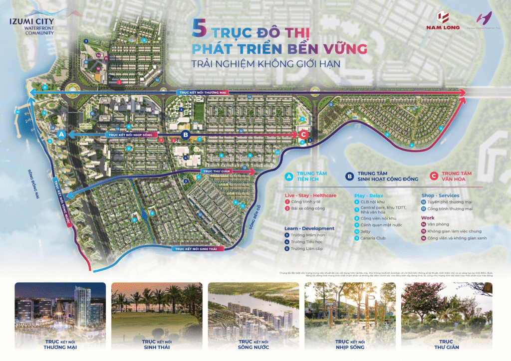 Mặt bằng tiện ích Izumi City